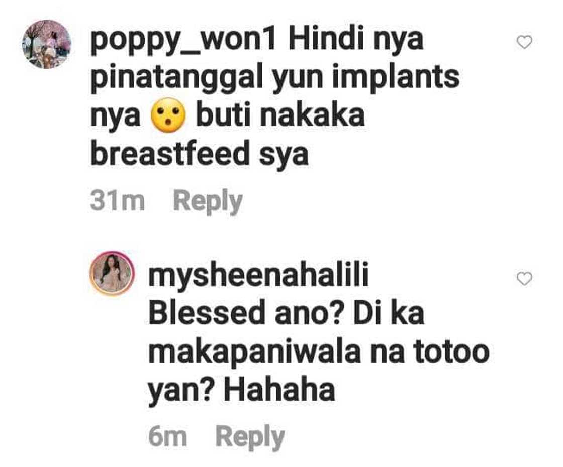 Sheena Halili slams netizen who thinks she has breast implants Sheena Halili slams netizen who thinks she has breast implants