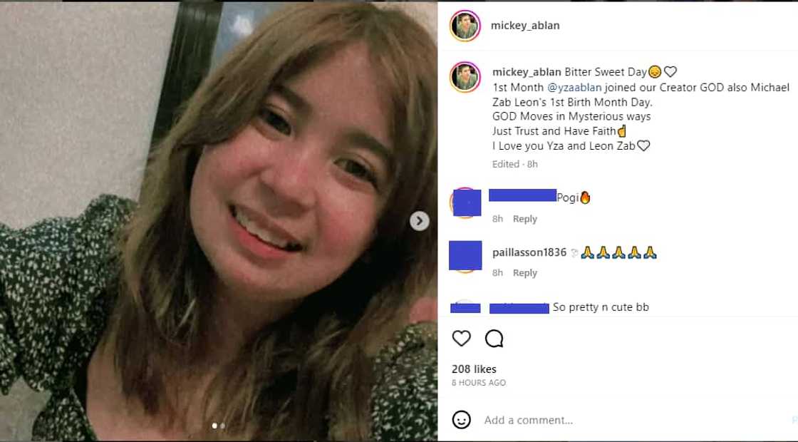 Mickey Ablan, ginunita ang isang buwan na pagkawala ni Yzabel at unang buwan ng bunsong anak Mickey Ablan, ginunita ang isang buwan na pagkawala ni Yzabel at unang buwan ng bunsong anak