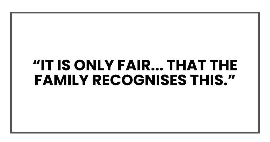 The family recognises this