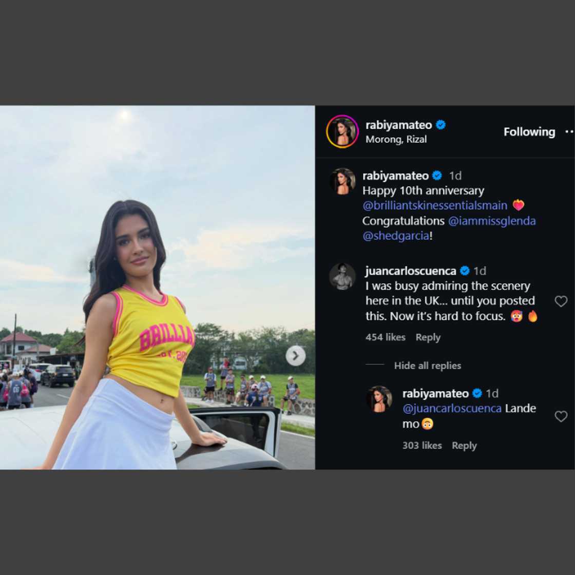 Rabiya Mateo, may pabirong sagot sa mainit na hirit ni Jake Cuenca sa IG Rabiya Mateo, may pabirong sagot sa mainit na hirit ni Jake Cuenca sa IG