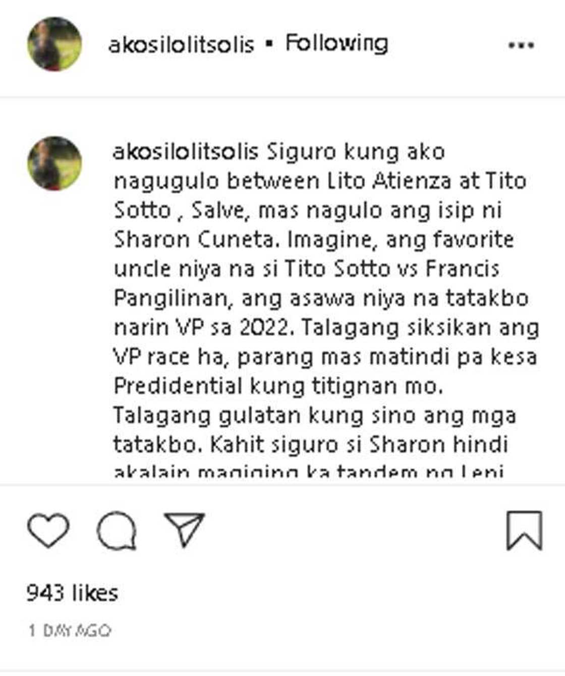 Sharon Cuneta, "nagulo ang isip" dahil fave uncle na si Tito Sotto at asawang naman niya si Kiko