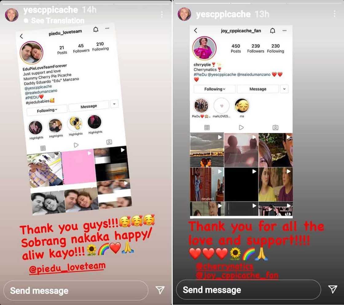 Cherry Pie Picache thanks her and Edu Manzano’s fans on social media Cherry Pie Picache thanks her and Edu Manzano’s fans on social media