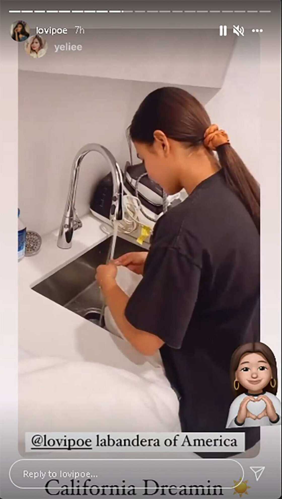 Cute video ni Lovi Poe na naglalaba sa America, kinagiliwan ng netizens: “Labandera of America”