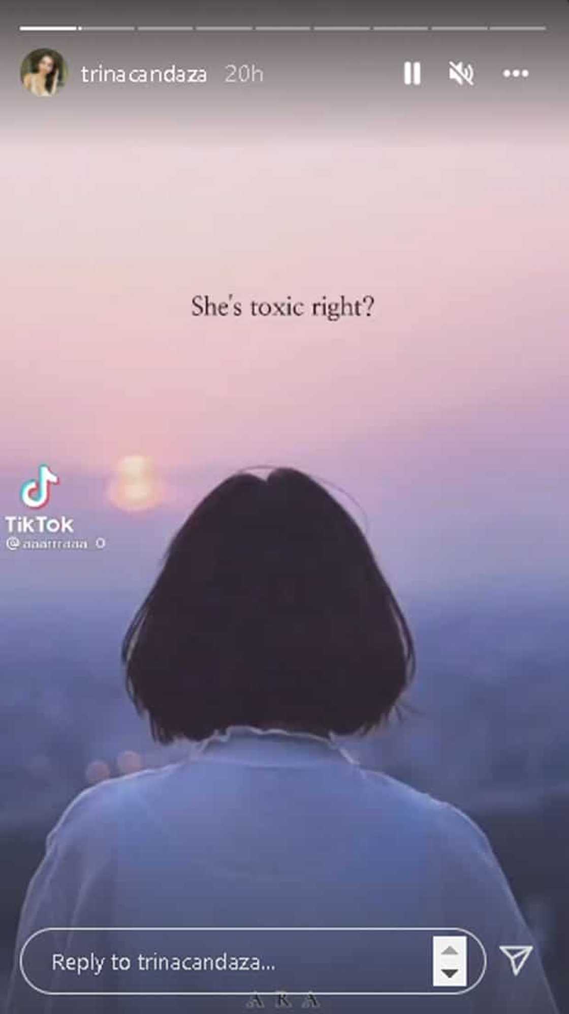 Bagong hugot post ni Trina Candaza, usap-usapan: “She’s toxic, right?” Bagong hugot post ni Trina Candaza, usap-usapan: “She’s toxic, right?”