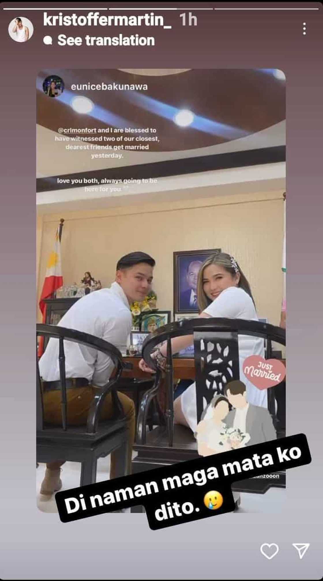 Kristoffer Martin, AC Banzon get married in civil wedding ceremony Kristoffer Martin, AC Banzon get married in civil wedding ceremony