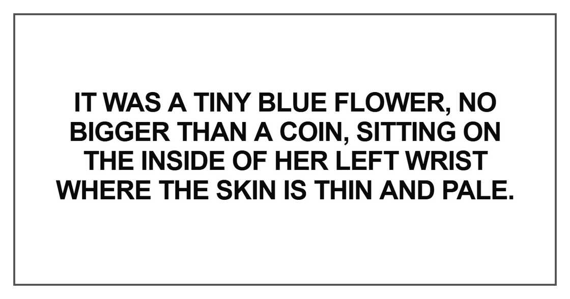 It was a tiny blue flower