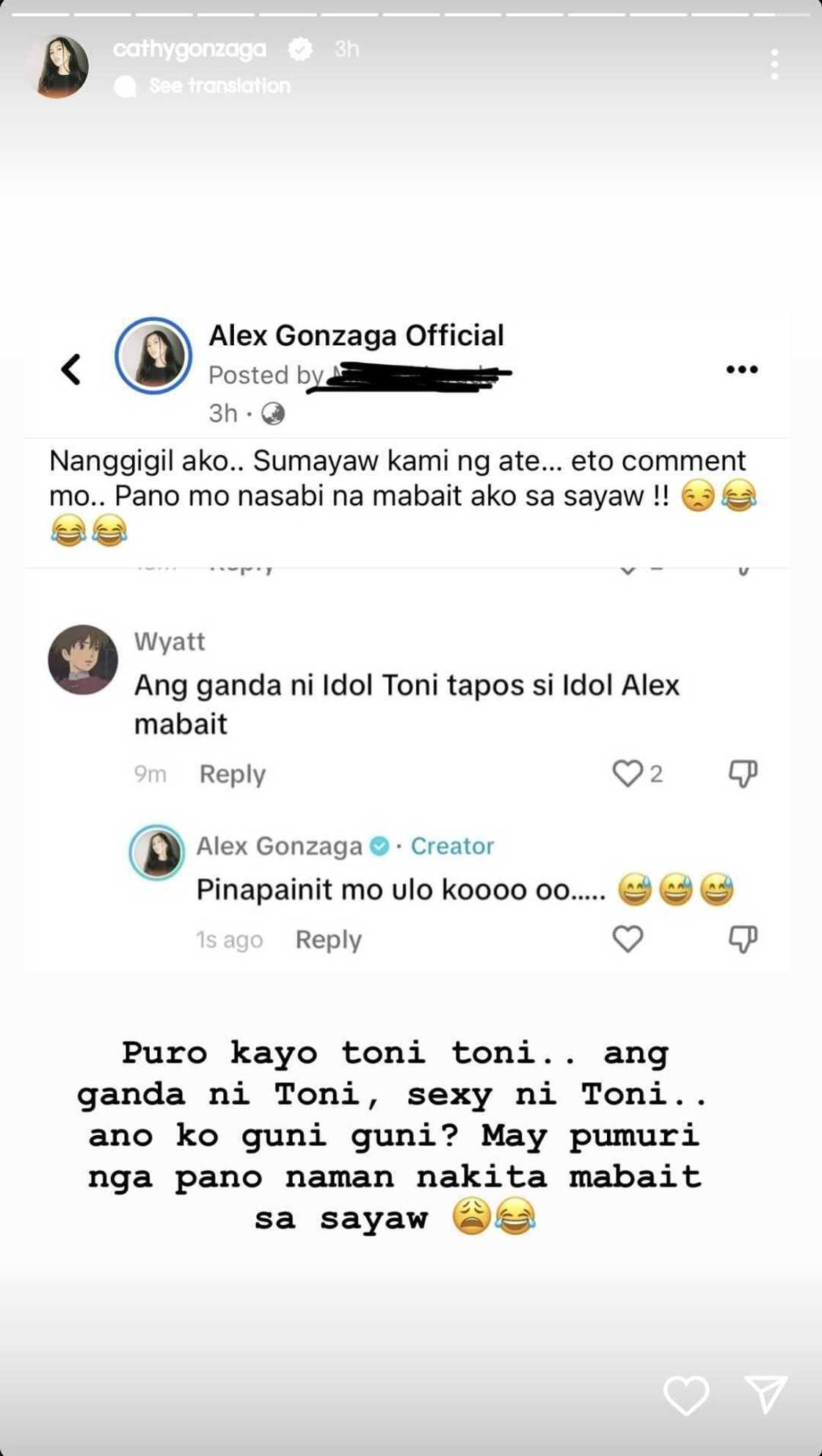 Alex Gonzaga, may tanong sa mga netizens: "Ano 'ko guni guni?"