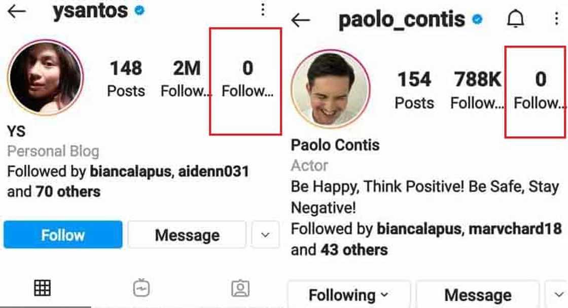 Paolo Contis’ movie co-star Yen Santos also unfollowed everyone on Instagram Paolo Contis’ movie co-star Yen Santos also unfollowed everyone on Instagram