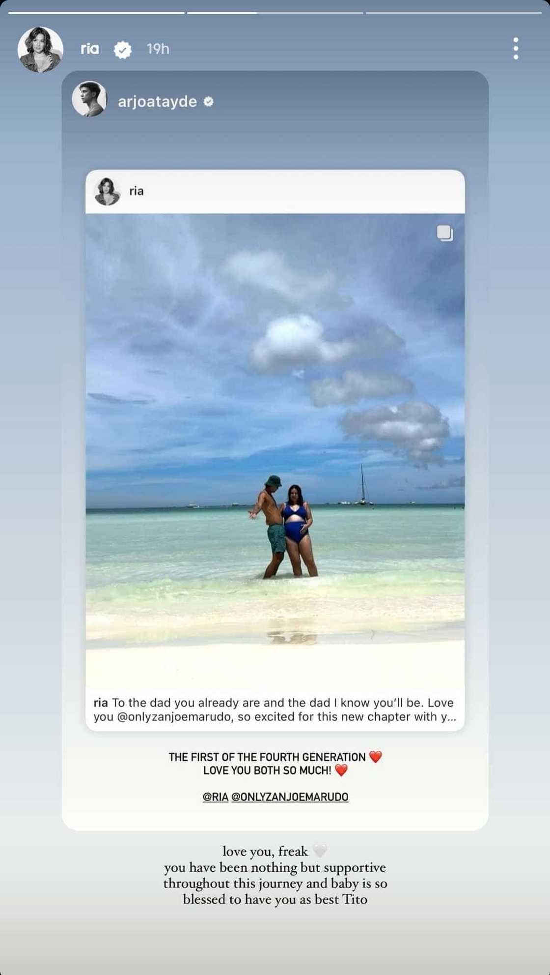 Ria Atayde responds to Arjo Atayde's sweet message about her pregnancy Ria Atayde responds to Arjo Atayde's sweet message about her pregnancy
