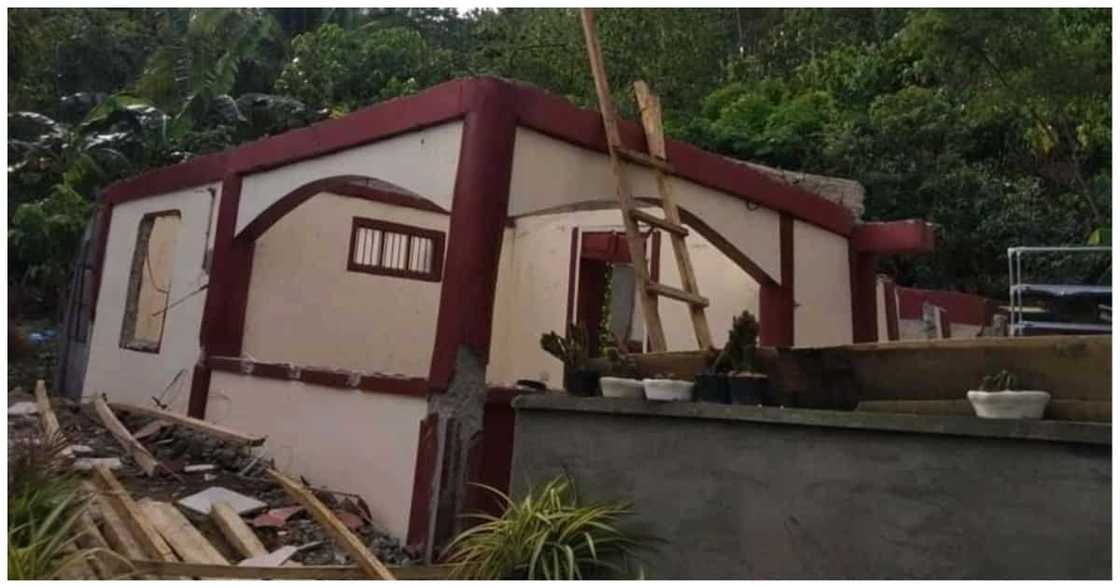 OFW, hindi manlang natirahan ang naipundar na bahay na bigla na lamang gumuho OFW, hindi manlang natirahan ang naipundar na bahay na bigla na lamang gumuho