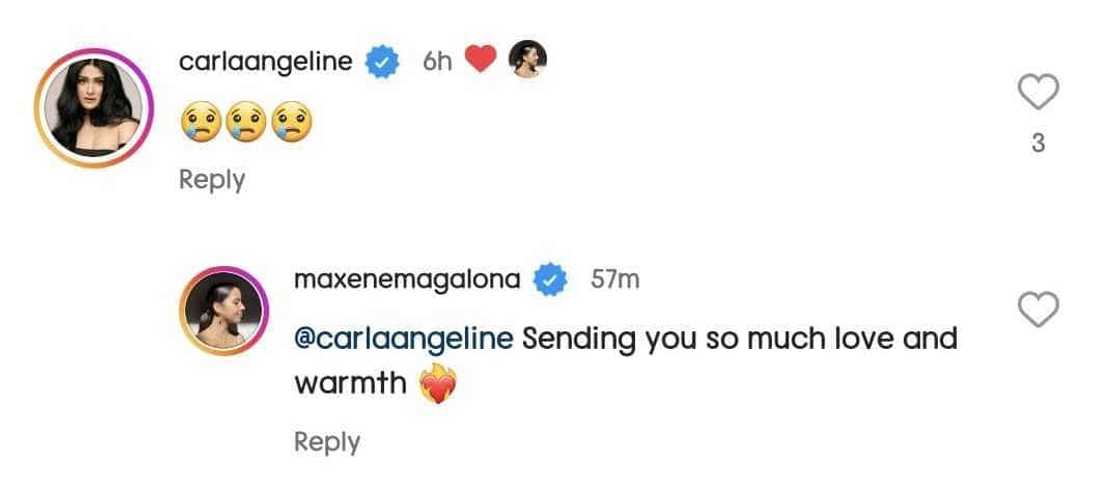 Carla Abellana leaves crying reactions on Maxene Magalona's "people pleaser" post