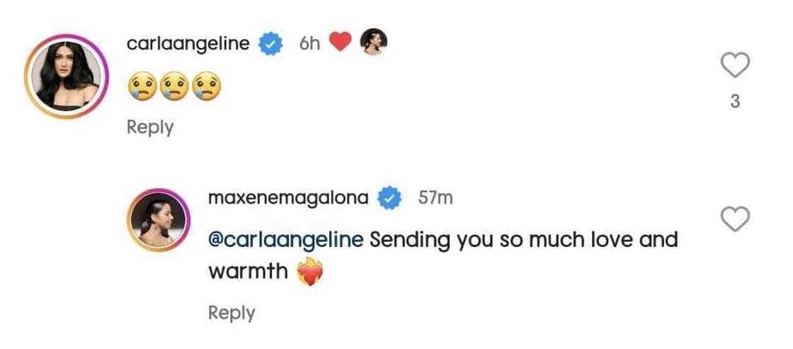 Carla Abellana leaves crying reactions on Maxene Magalona's "people pleaser" post Carla Abellana leaves crying reactions on Maxene Magalona's "people pleaser" post