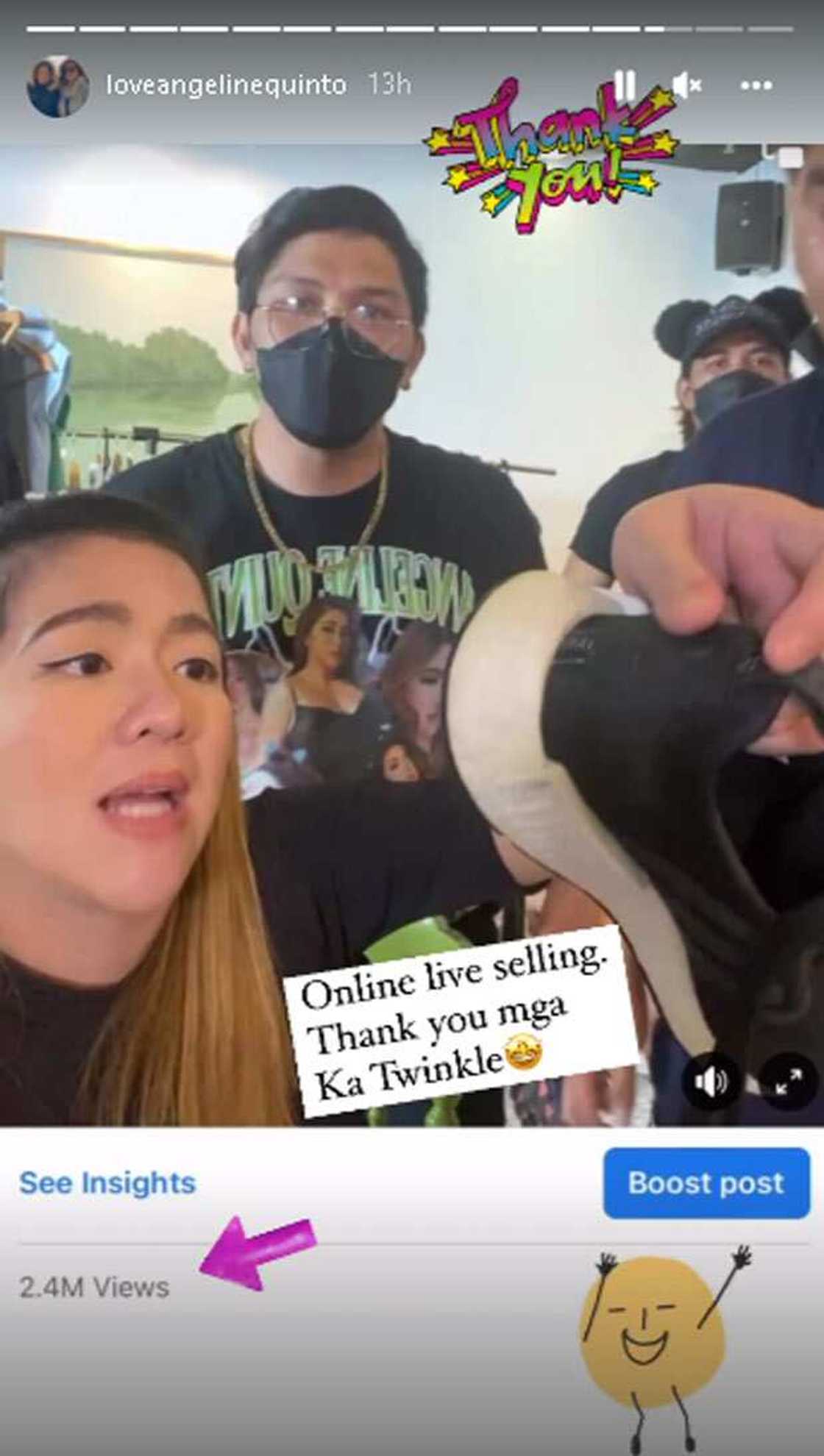 Live-selling ni Angeline Quinto, patok sa netizens; naka 2.4M views and isang sesh Live-selling ni Angeline Quinto, patok sa netizens; naka 2.4M views and isang sesh