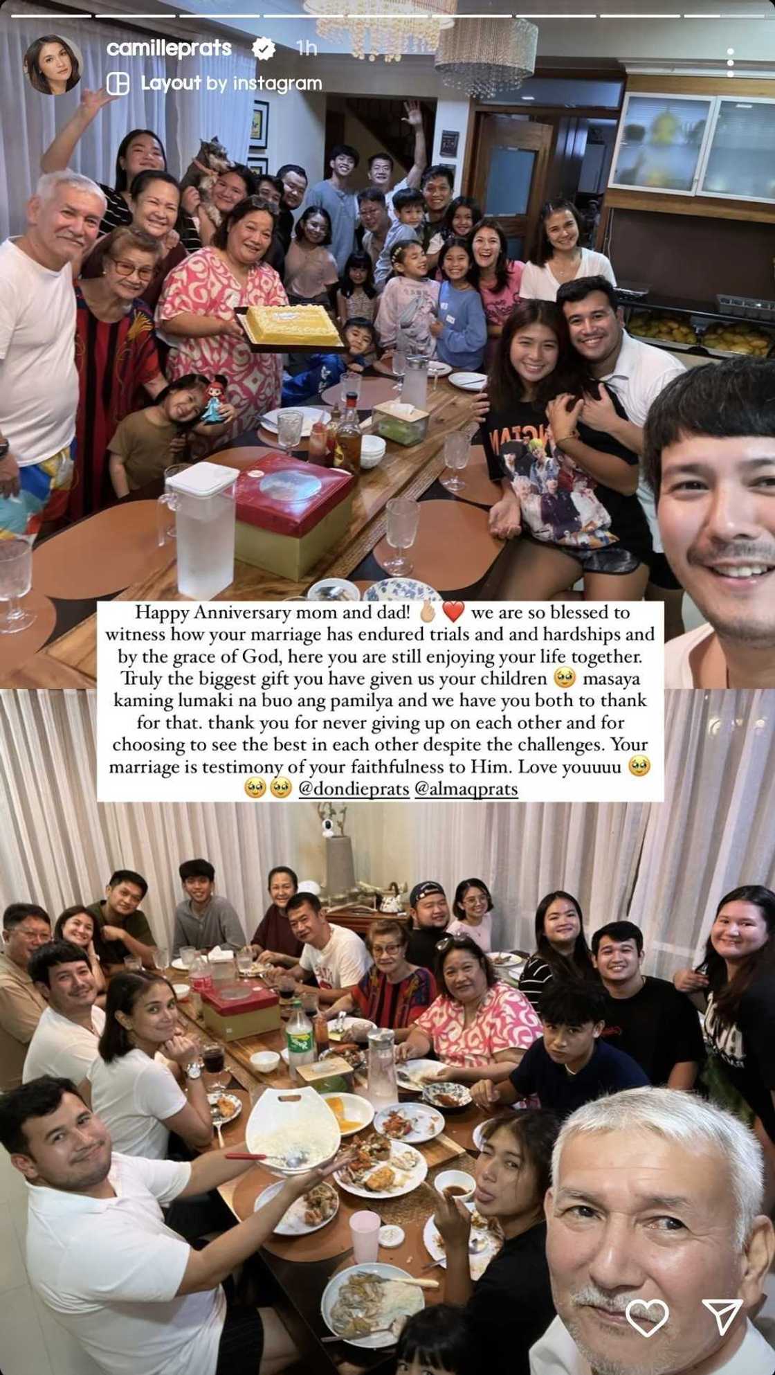 Camille Prats, binati ang mga magulang niya sa kanilang anibersaryo Camille Prats, binati ang mga magulang niya sa kanilang anibersaryo