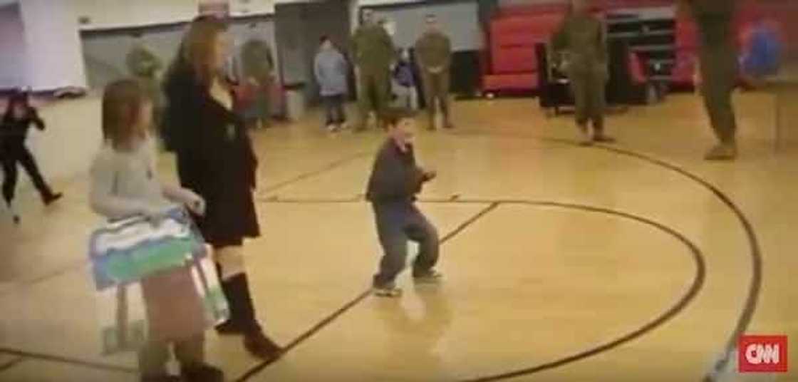 A boy with cerebral palsy walks to his Marine dad for the first time after not seeing him in over a year! A boy with cerebral palsy walks to his Marine dad for the first time after not seeing him in over a year!