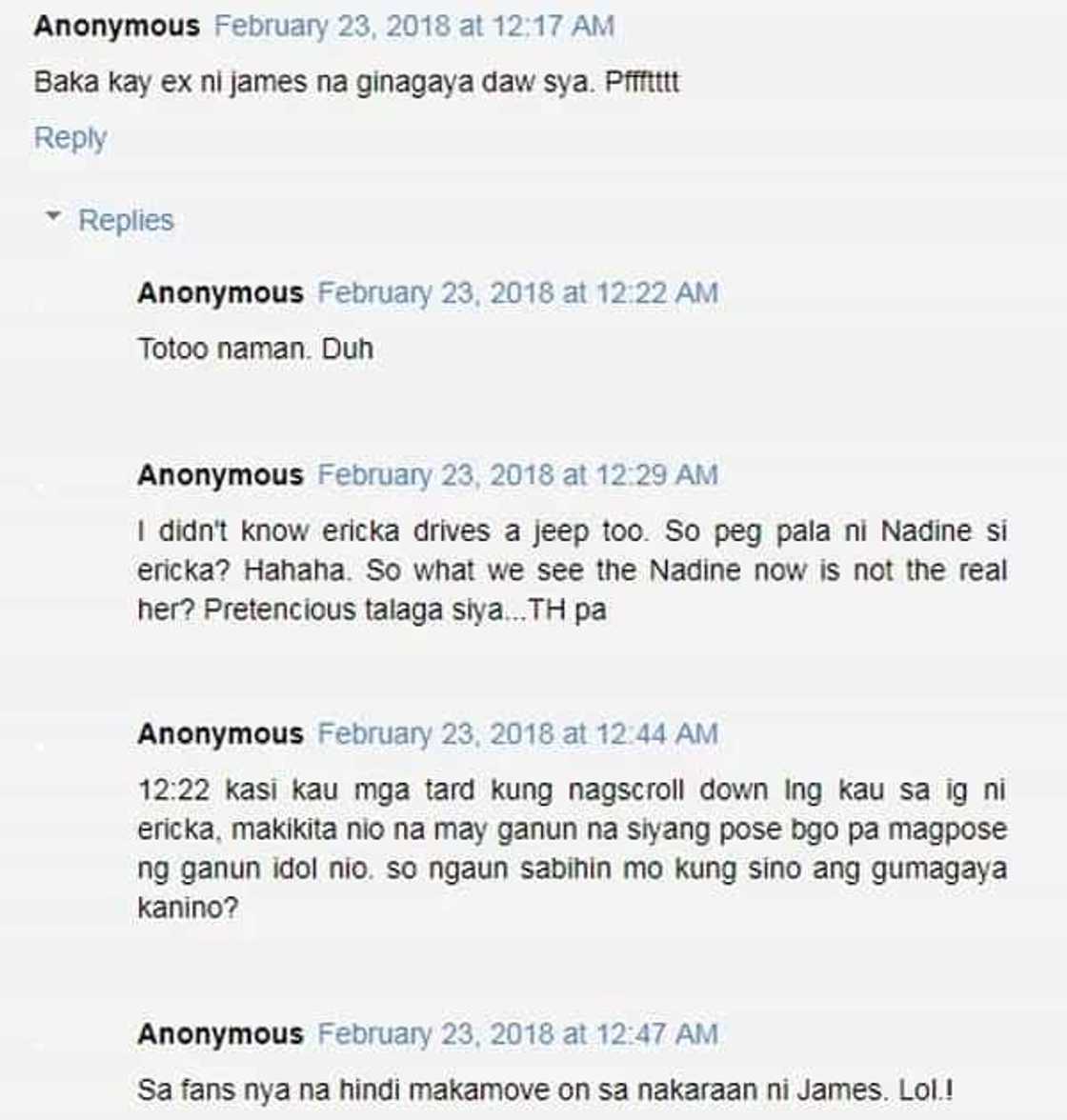 Is Nadine's latest post hitting at Ericka Villongco? Is Nadine's latest post hitting at Ericka Villongco?