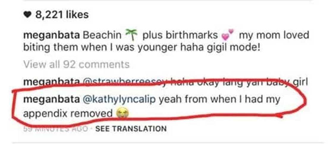 Megan Young tells fan what caused scar on abdomen Megan Young tells fan what caused scar on abdomen