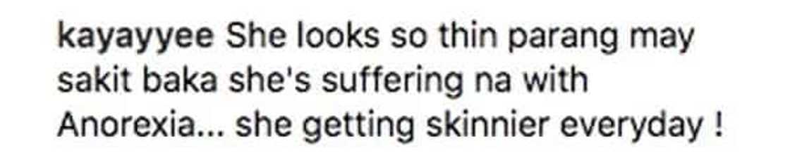 Fans criticize Jodi Sta. Maria's superbly thin figure as no longer healthy and nearing anorexia Fans criticize Jodi Sta. Maria's superbly thin figure as no longer healthy and nearing anorexia