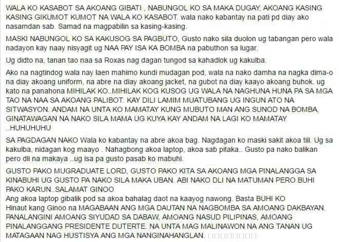 Exclusive: Davao bombing survivor tells it all Exclusive: Davao bombing survivor tells it all