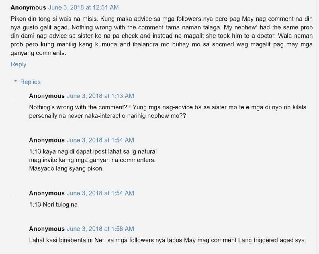 Laging inis si misis! Neri Miranda lashes out at a netizen's comment on 'delayed speech' of Baby Miggy Laging inis si misis! Neri Miranda lashes out at a netizen's comment on 'delayed speech' of Baby Miggy