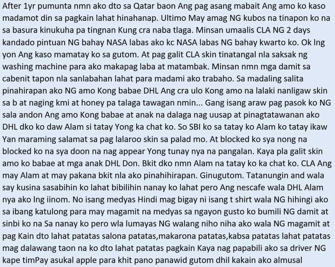 Walang katapusang pagtitiis! Mga kuwento ng hirap at sakit ng isang OFW sa Middle East