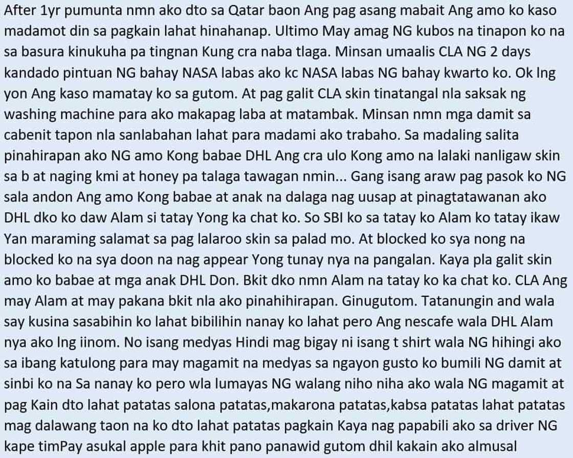 Walang katapusang pagtitiis! Mga kuwento ng hirap at sakit ng isang OFW sa Middle East Walang katapusang pagtitiis! Mga kuwento ng hirap at sakit ng isang OFW sa Middle East