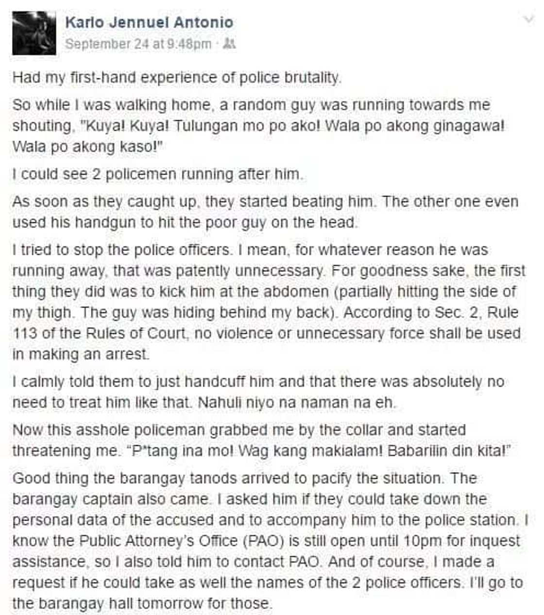 Law student details first-hand experience of police brutality Law student details first-hand experience of police brutality