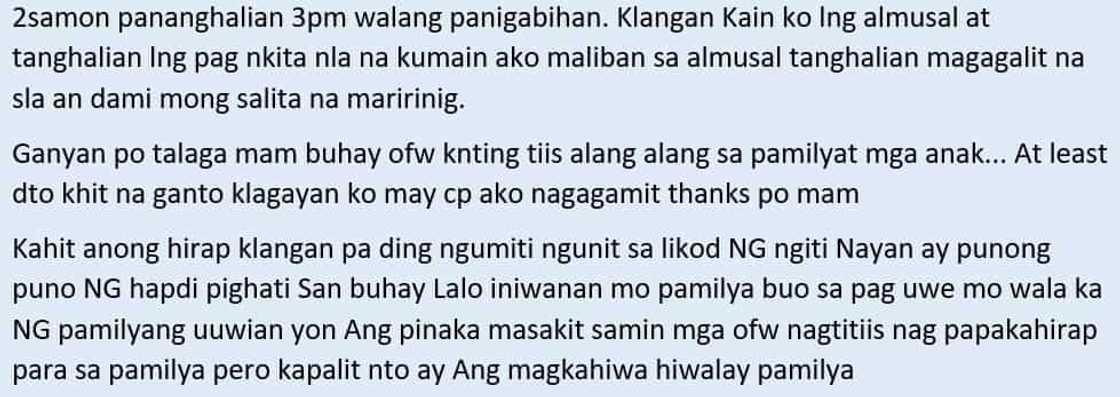 Walang katapusang pagtitiis! Mga kuwento ng hirap at sakit ng isang OFW sa Middle East Walang katapusang pagtitiis! Mga kuwento ng hirap at sakit ng isang OFW sa Middle East