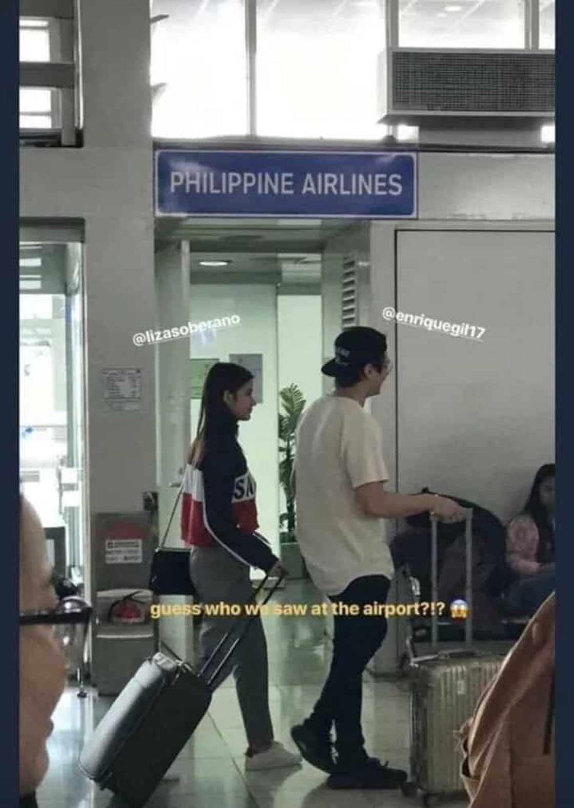 Ingat, love birds! Liza Soberano and Enrique Gil at the airport Ingat, love birds! Liza Soberano and Enrique Gil at the airport