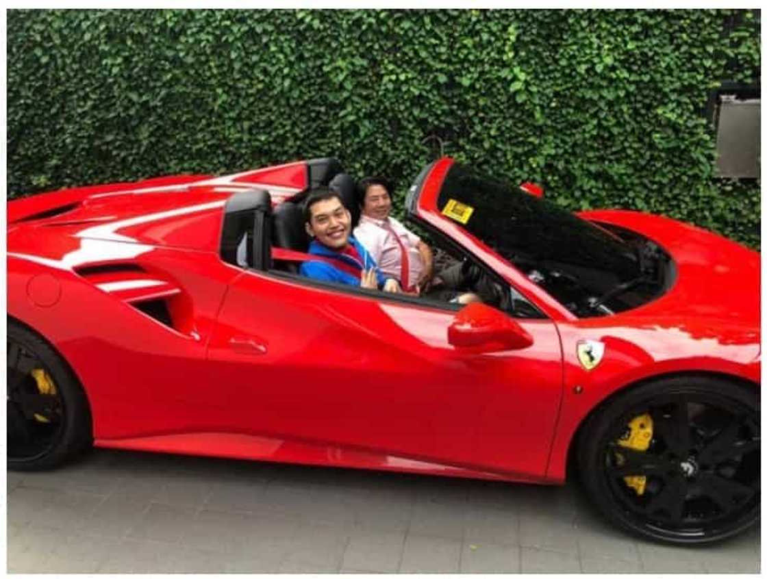 Aba matindi! Willie Revillame lets Josh Aquino ride his flashy 25 Million worth Ferrarri car