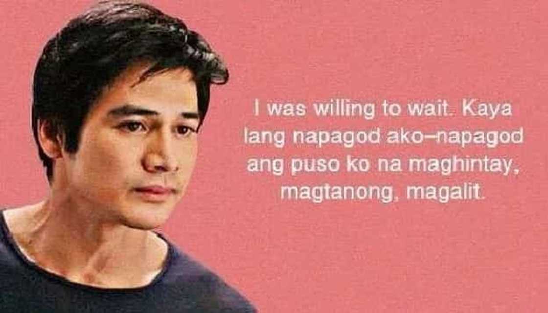 Hugot lines from Filipino films that left a mark in our hearts. And every time we hear these lines, we either smile, laugh or cry. Hugot lines from Filipino films that left a mark in our hearts. And every time we hear these lines, we either smile, laugh or cry.
