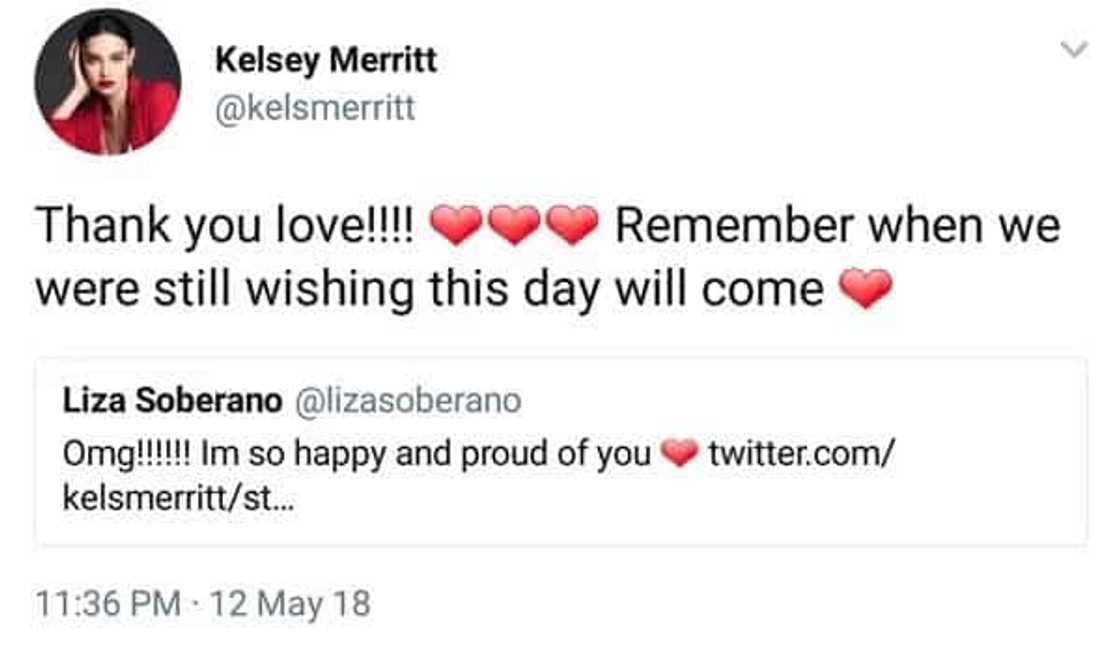 Kelsey Merritt shinare ang tweet niya noong siya's nangangarap pa lang na maging Victoria's Secret model