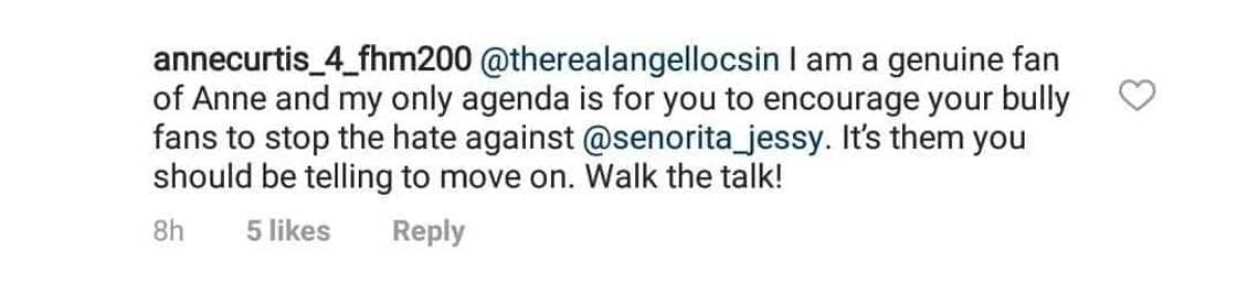 Angel Locsin slams netizen who told her to tell her fans to stop bashing Jessy Mendiola Angel Locsin slams netizen who told her to tell her fans to stop bashing Jessy Mendiola