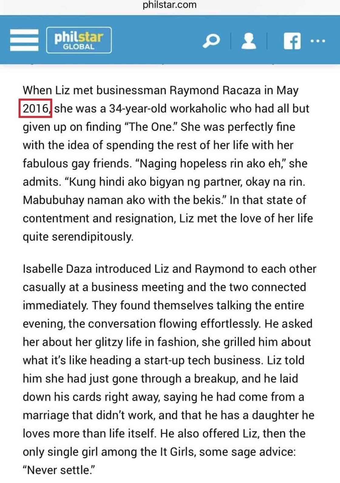 Hindi magkatugma! Netizens nagreact sa lumabas na report tungkol kay Liz Uy at Raymond Racaza Hindi magkatugma! Netizens nagreact sa lumabas na report tungkol kay Liz Uy at Raymond Racaza
