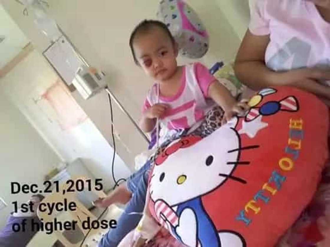 2-year old fights cancer bravely