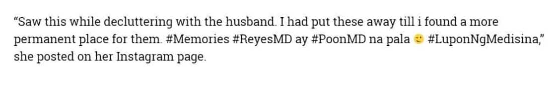 Maricar Reyes reminisces life as a Doctor Maricar Reyes reminisces life as a Doctor