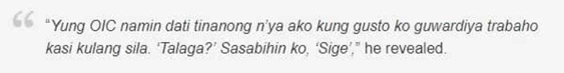 Rich American opts to stay in PH, now working as security guard Rich American opts to stay in PH, now working as security guard