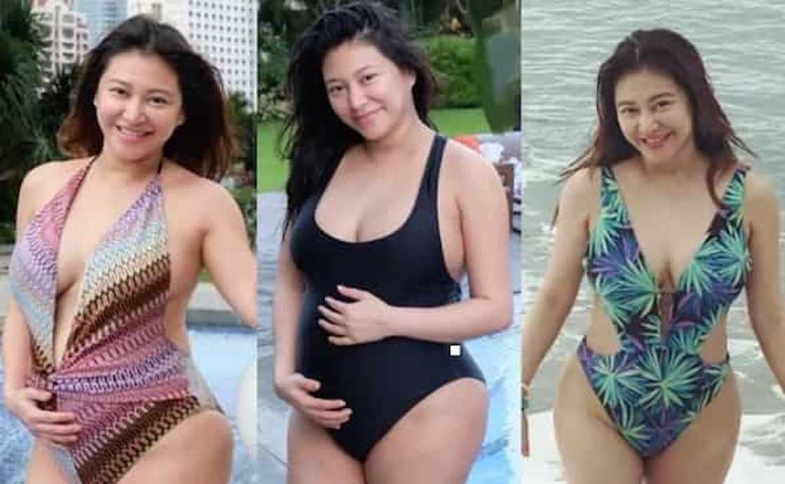 Pregnant Rufa Mae Quinto works out in a swimsuit