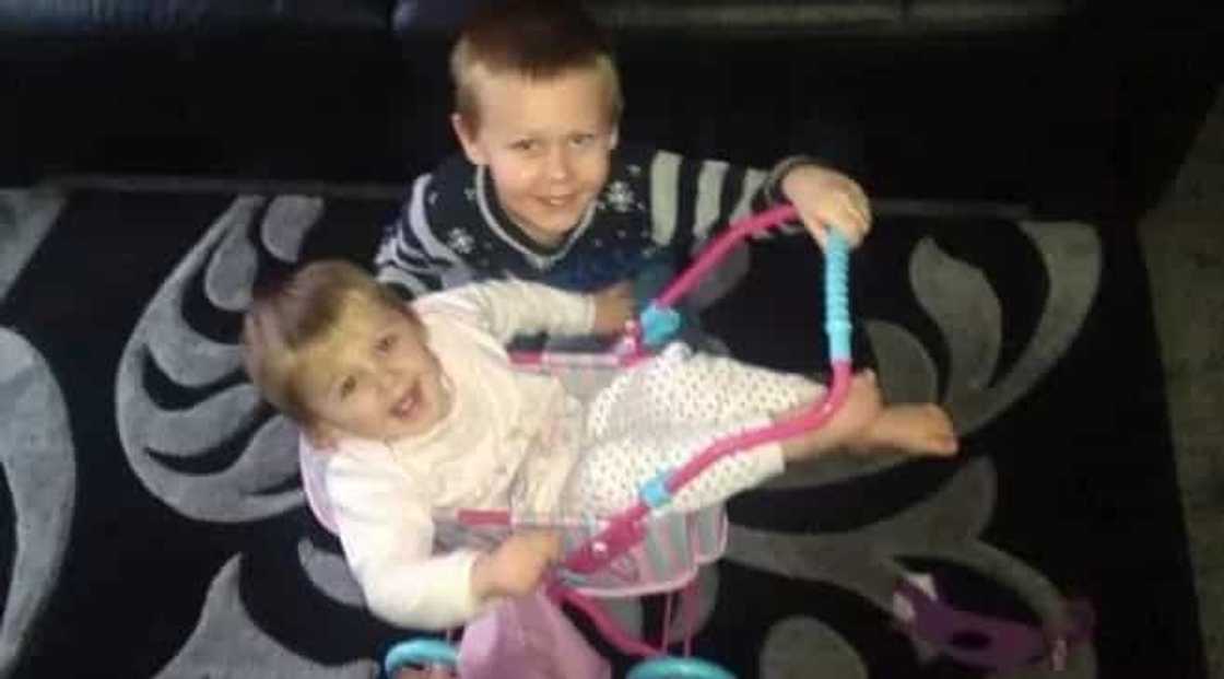 Bella and her brother Bobby Bella and her brother Bobby