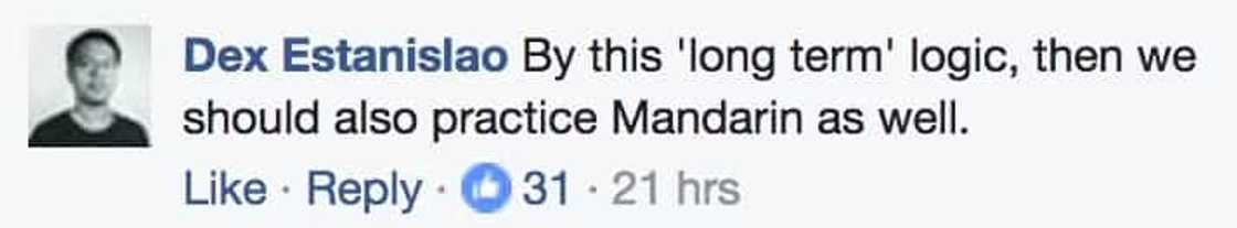 Netizens criticize a sign found on a school building about speaking in English Netizens criticize a sign found on a school building about speaking in English