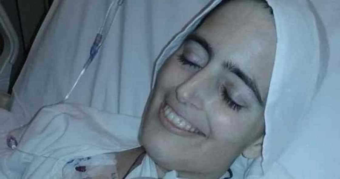 Sister Cecilia Maria showed smiling just before her death Sister Cecilia Maria showed smiling just before her death
