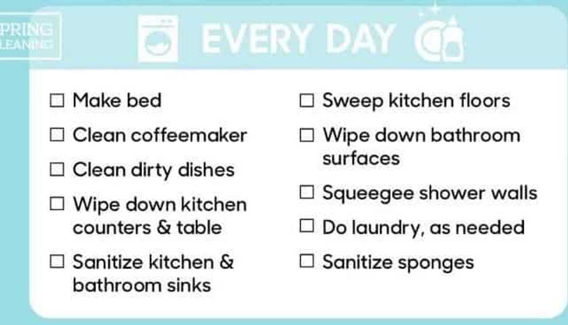 House cleaning schedule - The checklist you need House cleaning schedule - The checklist you need