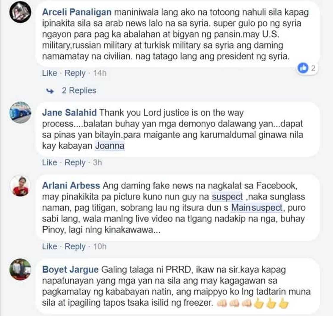 Dapat din daw iuntog sa pader! Filipinos expressed rage to arrested Mona Hassoun