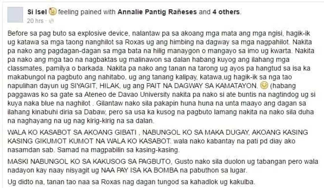 Exclusive: Davao bombing survivor tells it all Exclusive: Davao bombing survivor tells it all