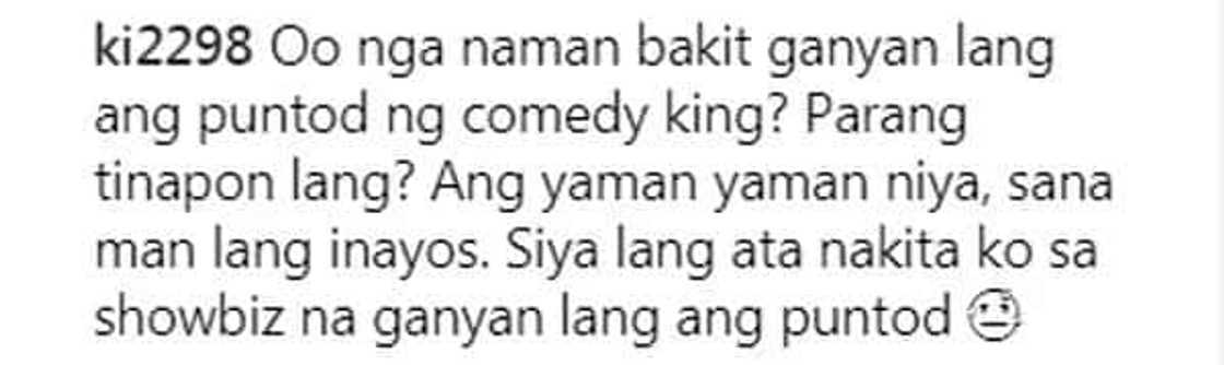 Netizens lament the absence of a mausoleum at Comedy King's grave Netizens lament the absence of a mausoleum at Comedy King's grave