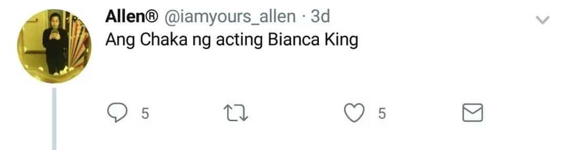 Bianca King responds to netizen who bashed her acting on ‘Pusong Ligaw’ Bianca King responds to netizen who bashed her acting on ‘Pusong Ligaw’