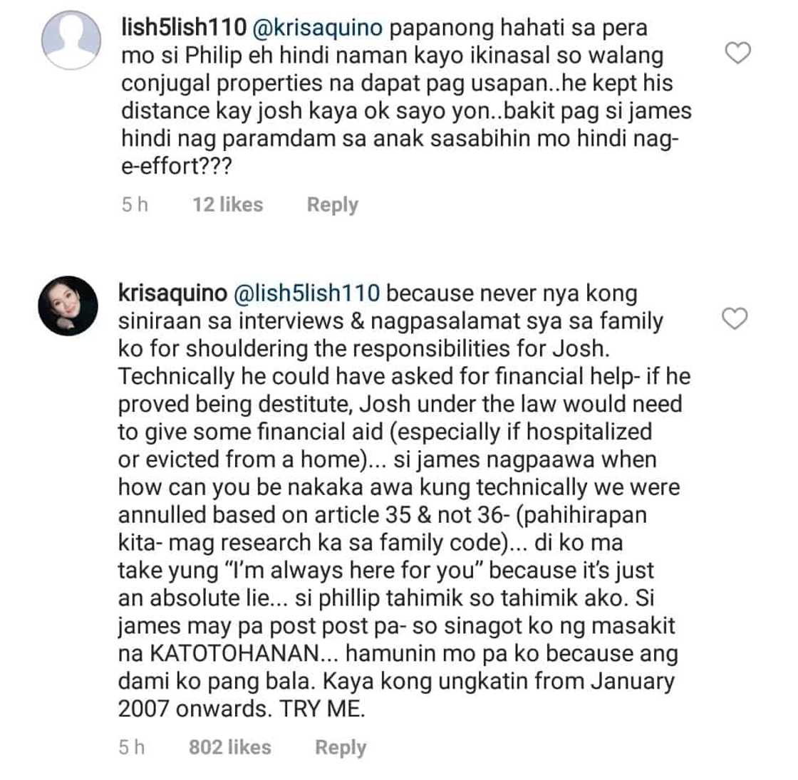 Kris Aquino reveals reason why she felt no animosity towards Philip Salvador amid her recent posts about James Yap Kris Aquino reveals reason why she felt no animosity towards Philip Salvador amid her recent posts about James Yap