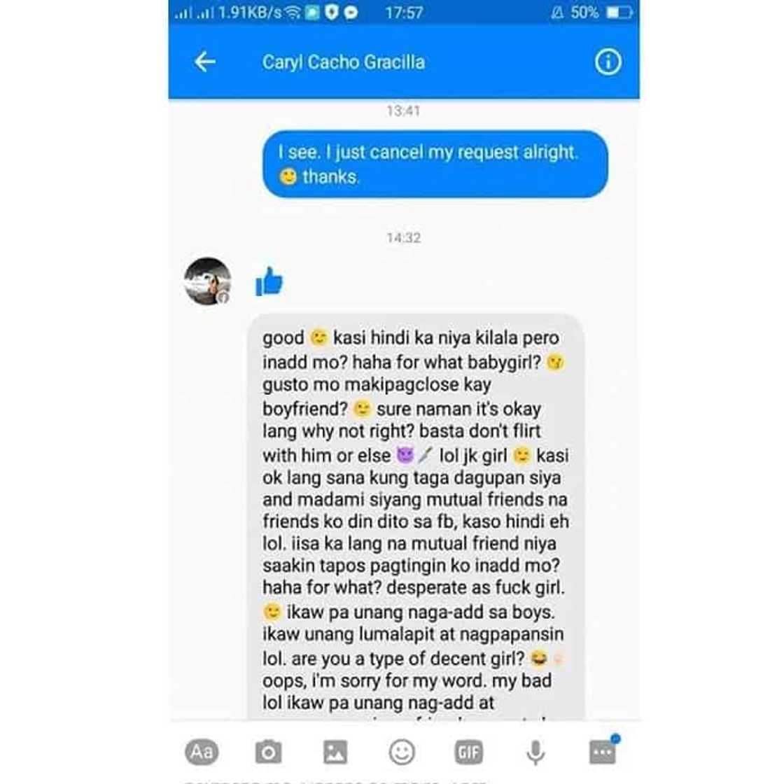 Just because of simple "friend request", this thing happened! Mga babae nga naman Just because of simple "friend request", this thing happened! Mga babae nga naman