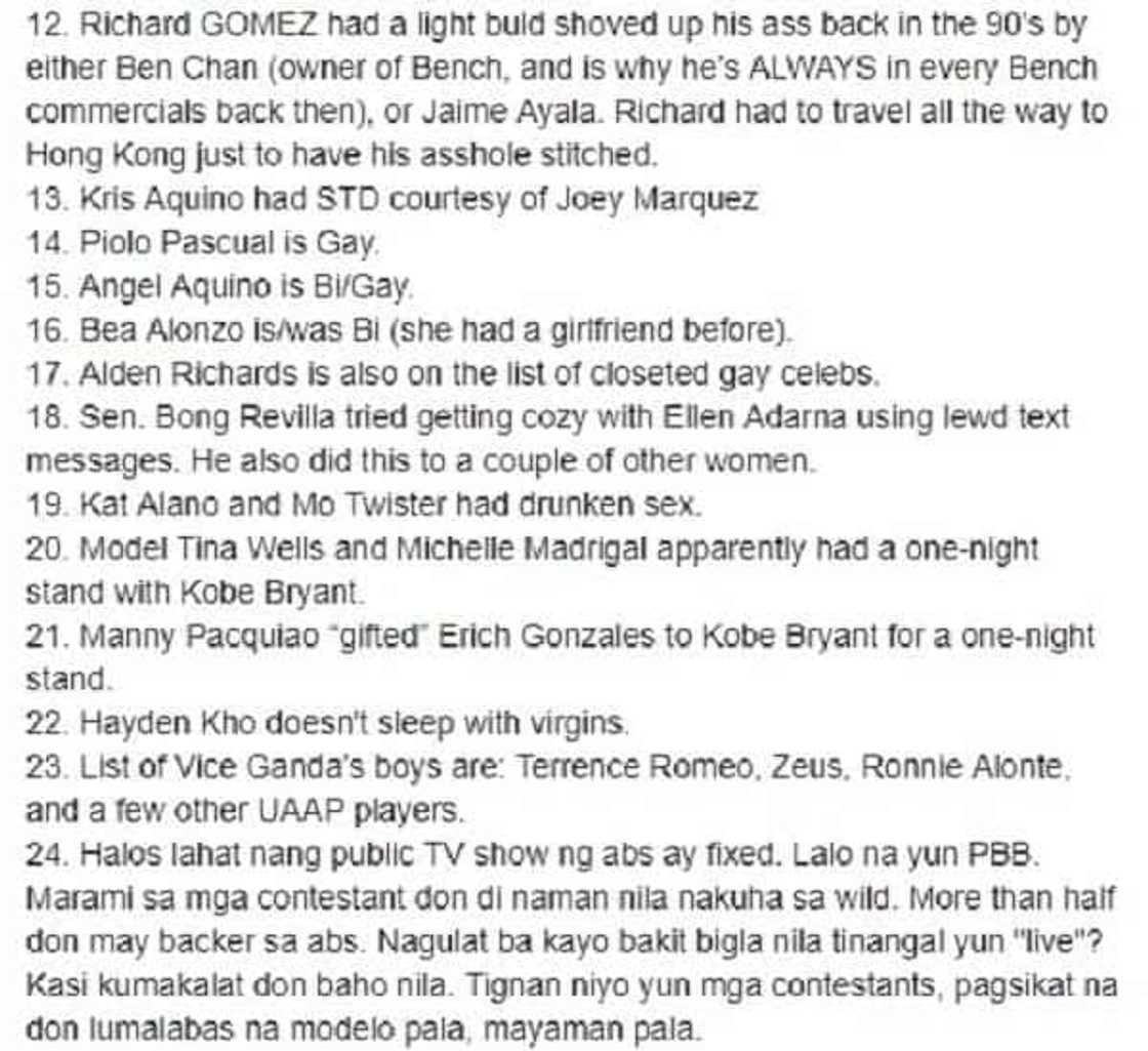 Totoo kaya o gawa-gawa lang? Facebook page exposed alleged deep secrets of Pinoy Celebrities Totoo kaya o gawa-gawa lang? Facebook page exposed alleged deep secrets of Pinoy Celebrities