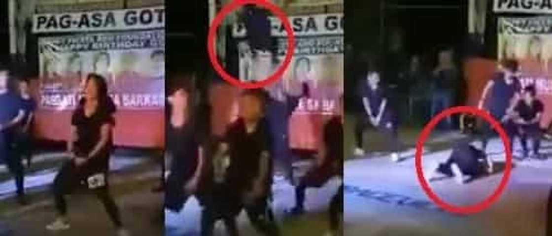 Dancer falls headfirst on stage during dance competition Dancer falls headfirst on stage during dance competition